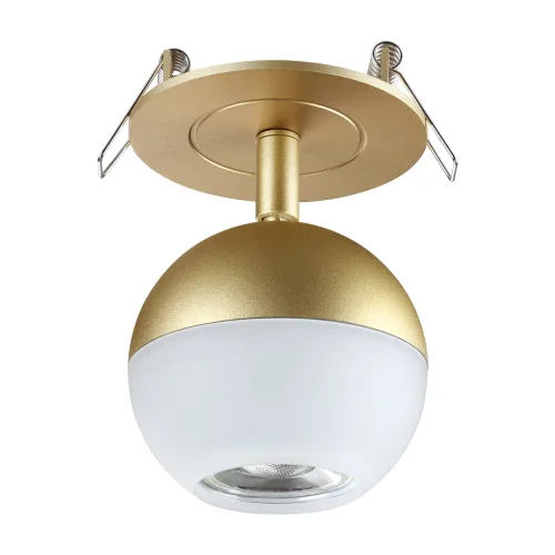 Светильник точечный Garn 370819 Novotech белый 1 лампа, основание золотое в стиле современный  фото 3