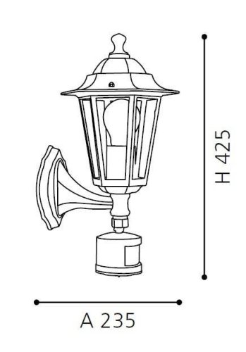 Настенный светильник 22469 LATERNA 4 Eglo уличный IP44 чёрный 1 лампа, плафон прозрачный в стиле кантри классический E27 фото 2