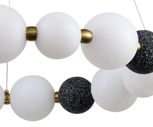 Люстра подвесная LED Мони 07627-60,19 Kink Light белая на 1 лампа, основание золотое в стиле современный молекула шар фото 2