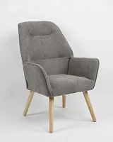 Кресло Стерн тёмно-серый УТ000037084 Stool Group, серый/ткань, ножки/дерево/бежевый коричневый, размеры - *930***630*680мм