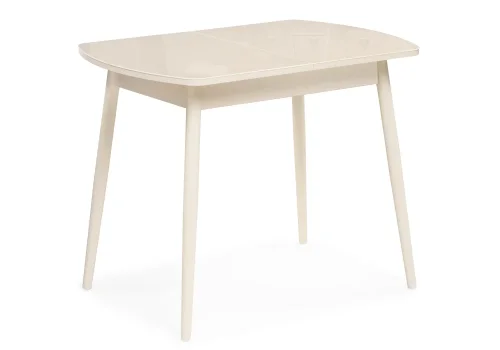 Стеклянный стол Калверт кремовый 551084 Woodville столешница кремовая из стекло лдсп