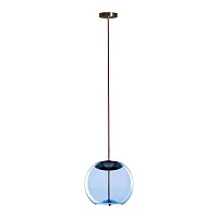 Светильник подвесной LED Knot 8133-B mini LOFT IT голубой 1 лампа, основание медь в стиле современный 