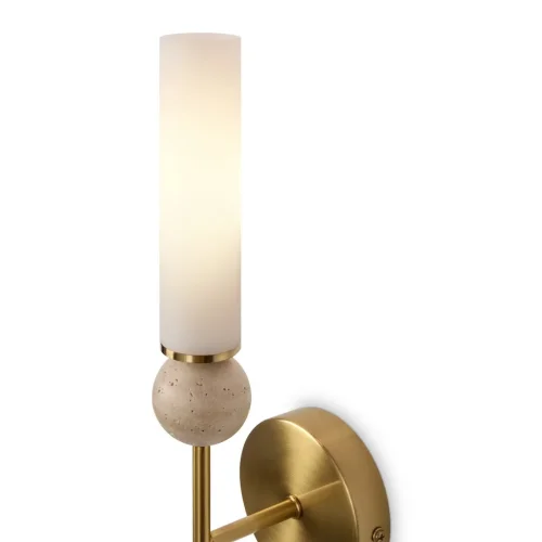 Бра Sunspot FR5482WL-01BS Freya белый на 1 лампу, основание латунь в стиле современный фото 6 Бра Sunspot FR5482WL-01BS Freya белый на 1 лампу, основание латунь в стиле современный фото 6