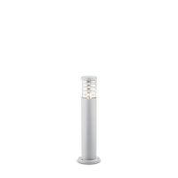 Парковый светильник TRONCO PT1 H60 BIANCO Ideal Lux уличный IP44 белый 1 лампа, плафон прозрачный в стиле современный E27