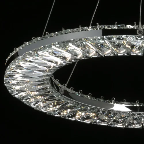 Люстра подвесная LED с пультом Гослар 498016202 MW-Light прозрачная на 1 лампа, основание хром в стиле классический с пультом кольца фото 13