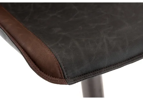 Барный стул Kozi серый / коричневый 11301 Woodville, коричневый/искусственная кожа, ножки/металл/чёрный, размеры - *1105**** фото 10