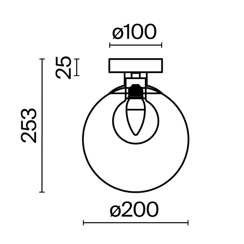 Бра Basic form MOD521WL-01G3 Maytoni прозрачный на 1 лампу, основание золотое в стиле современный фото 9