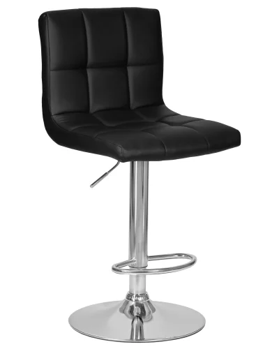 Стул барный набор 2 шт. SET-2 5006-LM CANDY, цвет сиденья черный, цвет основания хром Dobrin, /экокожа, ножки/металл/хром, размеры - 950*1160***460*520 фото 2
