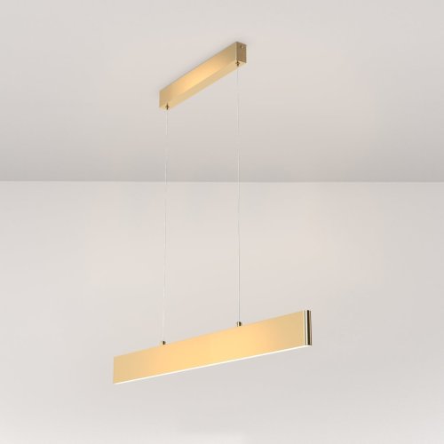 Светильник подвесной LED Step P010PL-L23G3K Maytoni золотой 1 лампа, основание золотое в стиле современный минимализм линейный фото 3
