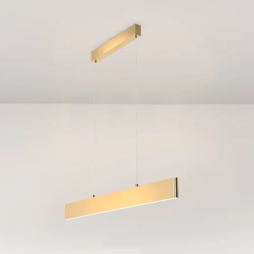 Светильник подвесной LED Step P010PL-L23G3K Maytoni золотой на 1 лампу, основание золотое в стиле современный минимализм линейный фото 3