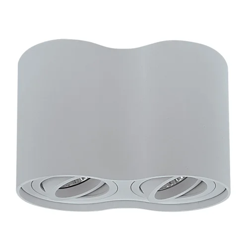 Светильник накладной Binoco 052029 Lightstar серый 2 лампы, основание серое в стиле хай-тек овал