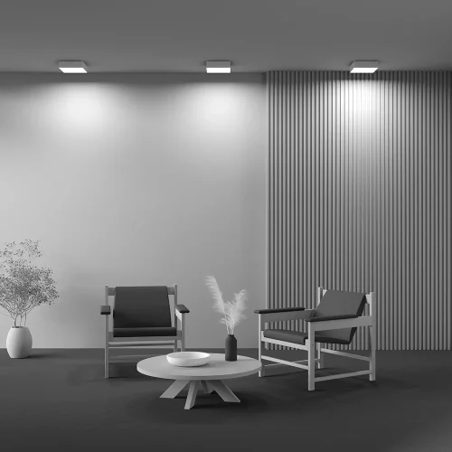 Светильник потолочный LED Zon C032CL-24W4K-SQ-W Maytoni белый на 1 лампу, основание белое в стиле современный квадраты фото 8
