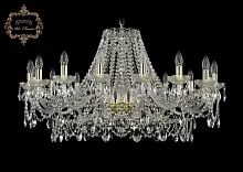 Люстра подвесная хрустальная 11.25.16.360.Gd.Sp Bohemia Art Classic прозрачная на 16 ламп, основание золотое в стиле классический 