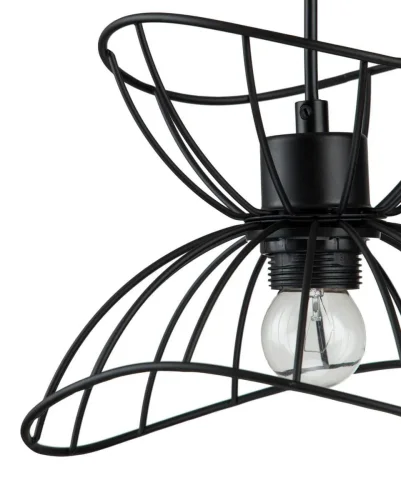 Светильник подвесной Vestito V000190 Indigo чёрный 1 лампа, основание чёрное в стиле хай-тек  фото 2