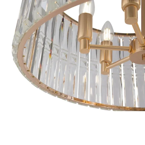 Люстра подвесная Facet MOD094PL-06G Maytoni прозрачная на 6 ламп, основание золотое в стиле современный классический  фото 4