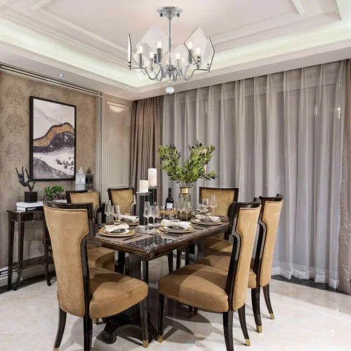 Люстра потолочная Sorrento-5309 375309/6/400 CR Arte Milano прозрачная на 6 ламп, основание хром в стиле современный 