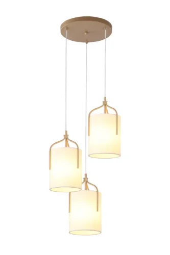 Светильник подвесной Inari V11857-3P Moderli бежевый на 3 лампы, основание матовое золото в стиле арт-деко современный каскад фото 2 Светильник подвесной Inari V11857-3P Moderli бежевый на 3 лампы, основание матовое золото в стиле арт-деко современный каскад фото 2