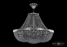 Люстра потолочная хрустальная 19283/H1/55IV Ni Bohemia Ivele Crystal прозрачная на 6 ламп, основание никель в стиле классический sp