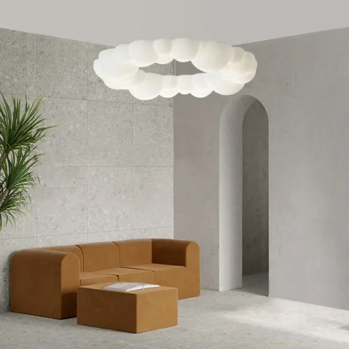 Люстра подвесная ODDLY D68 220262-23 ImperiumLoft белая на 1 лампу, основание белое в стиле современный скандинавский минимализм фото 8 Люстра подвесная ODDLY D68 220262-23 ImperiumLoft белая на 1 лампу, основание белое в стиле современный скандинавский минимализм фото 8