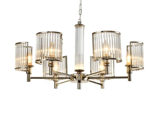 Люстра подвесная 12506/C Newport прозрачная на 6 ламп, основание никель в стиле классический современный американский  фото 2