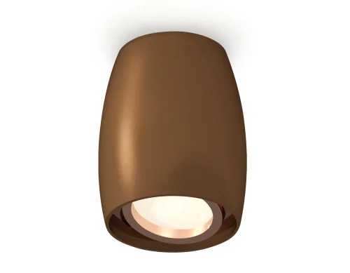 Светильник накладной Techno spot XS1124001 Ambrella light коричневый 1 лампа, основание коричневое в стиле современный круглый