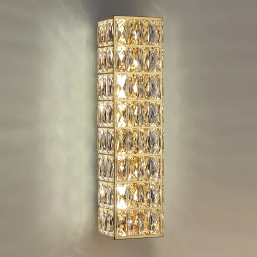 Бра LED Panta 4926/9WL Odeon Light прозрачный на 1 лампа, основание золотое в стиле современный  фото 4