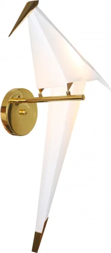 Бра LED Birds V3070-WL Moderli белый на 1 лампу, основание золотое в стиле хай-тек птички