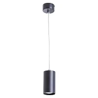 Светильник подвесной Canopus A1516SP-1BK Arte Lamp чёрный на 1 лампу, основание чёрное в стиле современный трубочки