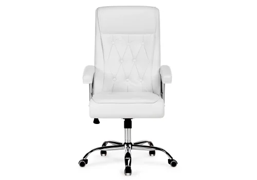 Компьютерное кресло Class white 15255 Woodville, белый/искусственная кожа, ножки/металл/хром, размеры - *1540***650*730 фото 2