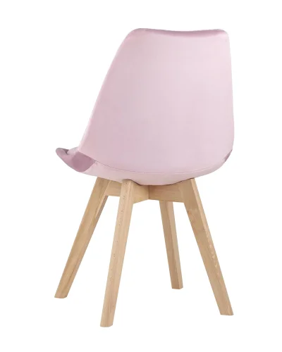 Стул FRANKFURT велюр, розовый УТ000003741 Stool Group, розовый/велюр, ножки/дерево/бежевый, размеры - ****480*570 фото 4