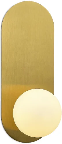 Бра July MR2000-1W MyFar белый на 1 лампа, основание золотое в стиле современный шар
