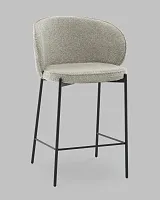 Стул полубарный Тисдейл букле светло-зеленый УТ000041693 Stool Group, зелёный/букле, ножки/металл/чёрный, размеры - *****