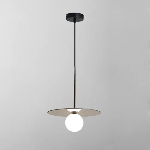 Светильник подвесной TAG L D45 Хром 178426-26 ImperiumLoft белый 1 лампа, основание хром в стиле минимализм 