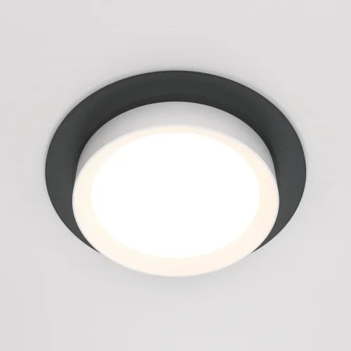 Светильник точечный Hoop DL086-GX53-RD-BW Maytoni белый чёрный 1 лампа, основание чёрное в стиле современный  фото 4