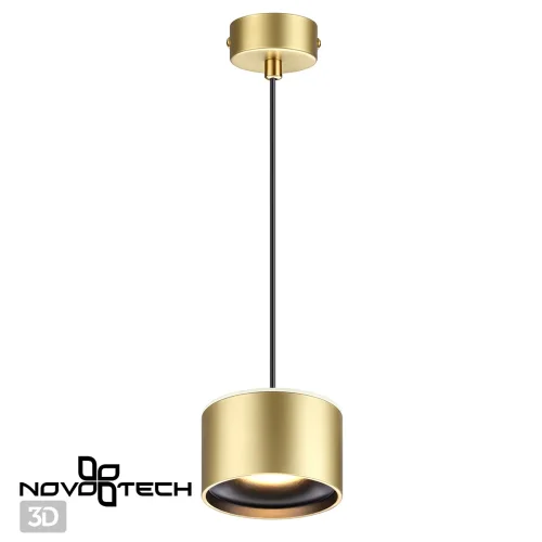 Светильник подвесной LED с переключателем цветовой температуры Giro 358969 Novotech бронзовый 1 лампа, основание бронзовое в стиле современный хай-тек  фото 6