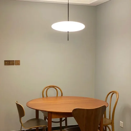 Светильник подвесной LAKIN black D30 189884-23 ImperiumLoft белый на 6 ламп, основание чёрное в стиле современный фото 6