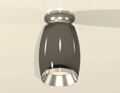 Светильник накладной Techno spot XS1123040 Ambrella light чёрный 1 лампа, основание серебряное в стиле хай-тек современный круглый фото 2