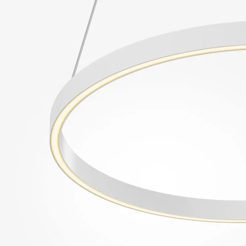 Светильник подвесной LED Rim MOD058PL-L32WK Maytoni белый на 1 лампу, основание белое в стиле современный хай-тек минимализм кольца фото 2
