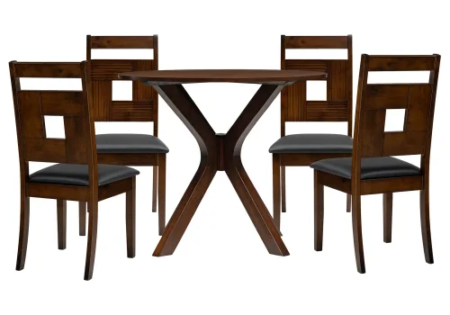 Обеденная группа Мириелис dirty oak / black 599439 Woodville на 1 , основание в стиле классический лофт кантри 