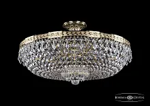 Люстра потолочная хрустальная 19271/55IV G Bohemia Ivele Crystal прозрачная на 8 ламп, основание золотое в стиле классика sp