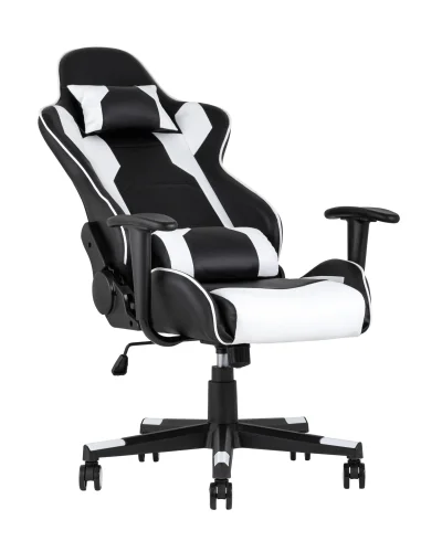 Кресло спортивное TopChairs Diablo, белое УТ000004578 Stool Group, белый/экокожа, ножки/металл/чёрный, размеры - ****640*530 фото 8