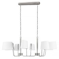 Люстра подвесная Хилтон / Hilton 10527/8 Nickel LOFT IT белая на 8 ламп, основание никель в стиле американский современный 