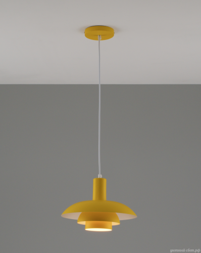 Светильник подвесной Pescara V10657-1P Moderli жёлтый 1 лампа, основание жёлтое в стиле современный скандинавский лофт 