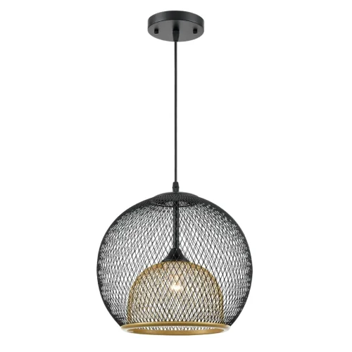 Светильник подвесной Leonela 8052/1A Lumion чёрный золотой на 1 лампу, основание чёрное в стиле лофт фото 5