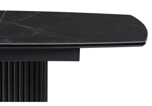 Керамический стол Фестер 140(180)х80х76 черный мрамор / черный 571396 Woodville столешница чёрная из керамика фото 8