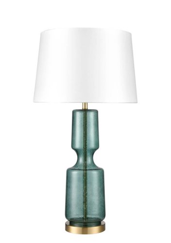 Настольная лампа Paradise VL5774N11 Vele Luce белая 1 лампа, основание зелёное латунь стекло металл в стиле классический современный  фото 2