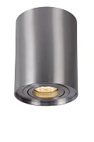 Светильник накладной TUBE 22952/01/12 Lucide серый хром 1 лампа, основание хром серое в стиле современный круглый