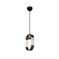 Светильник подвесной Matilda TL1643H-01BK Toplight чёрный на 1 лампу, основание чёрное в стиле лофт 