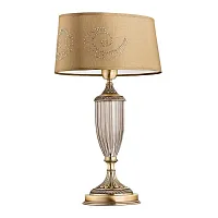 Настольная лампа Monza MON-LG-1(P/A) Kutek золотая 1 лампа, основание бронзовое металл в стиле классический 