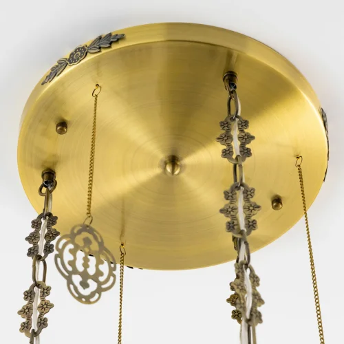 Светильник подвесной Каир CL419233 Citilux янтарный 3 лампы, основание бронзовое в стиле восточный каскад фото 9